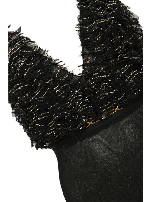 Abito Red Carpet in tulle e jersey con cristalli Elisabetta Franchi | ABR1957E2110